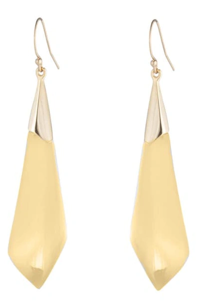 Shop Alexis Bittar Essentials Faceted Drop Earrings In Gold