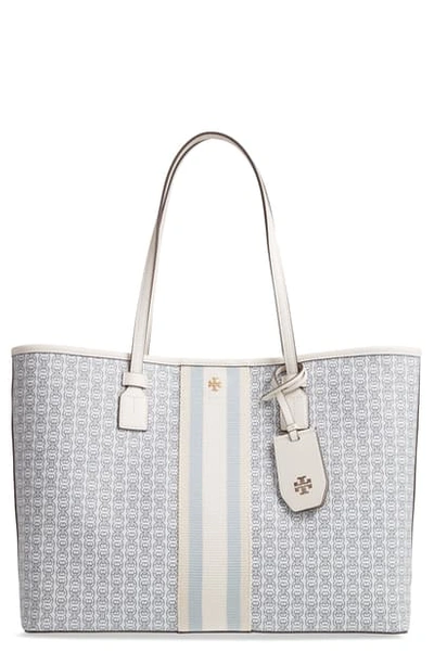Shop Tory Burch Gemini Link Coated Canvas Tote In New Ivory