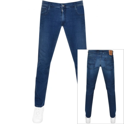 Shop Replay Anbass Slim Fit Jeans Blue