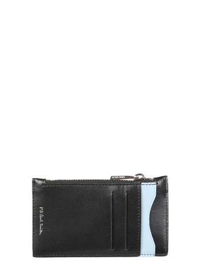 Shop Ps By Paul Smith Card Holder With Zip In Black