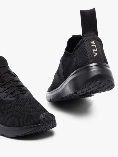 Shop Rick Owens X Veja X Veja Black Sock Knit Sneakers