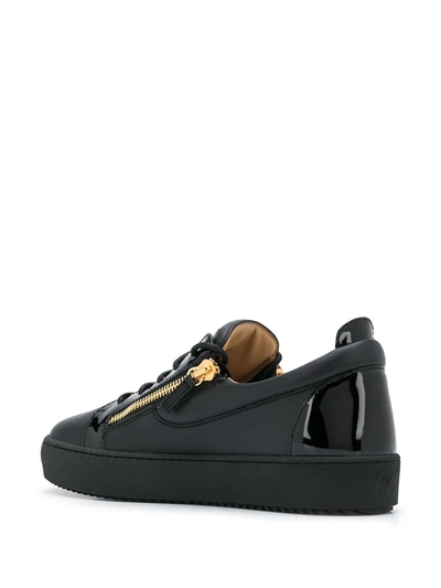 Shop Giuseppe Zanotti Zipped Sneaker In Black