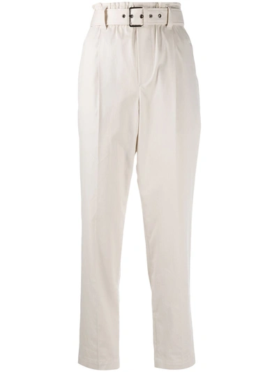 Shop Brunello Cucinelli Cotton Trousers In Beige