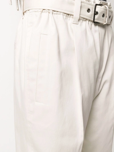 Shop Brunello Cucinelli Cotton Trousers In Beige