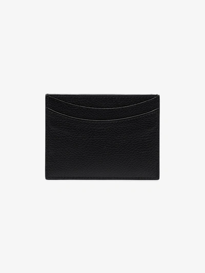 Shop Balenciaga Hourglass Leather Credit Card Holder In Black