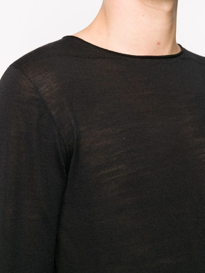Shop Rick Owens Wool Sweater In Black