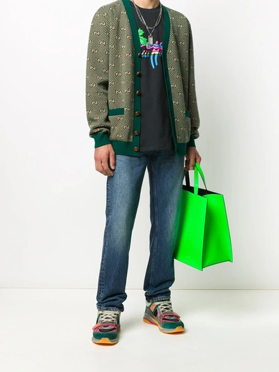 Shop Gucci Wool-cashmere Cardigan In Green