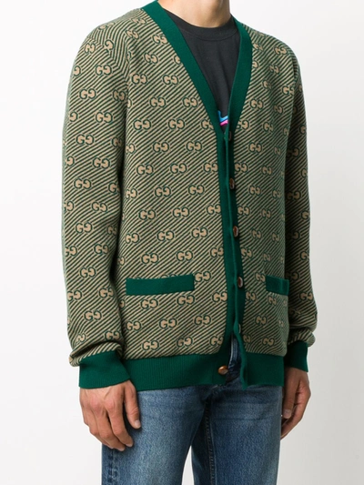 Shop Gucci Wool-cashmere Cardigan In Green