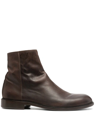 Shop Ps By Paul Smith Billy Zip-fastening Boots In Brown