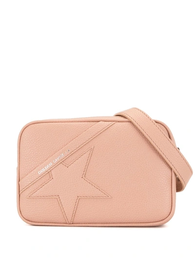 Shop Golden Goose Star Patch Belt Bag In Pink