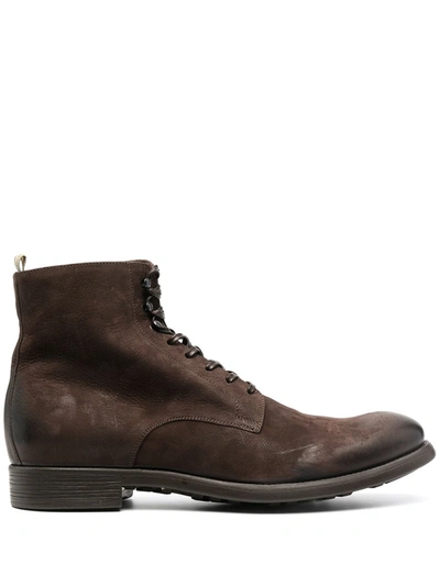 Shop Officine Creative Chronicle Lace-up Ankle Boots In Brown