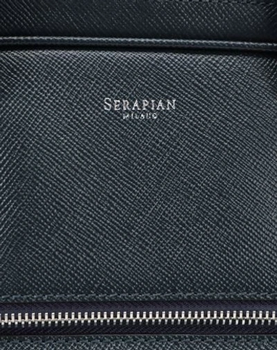 Shop Serapian Handbags In Dark Blue