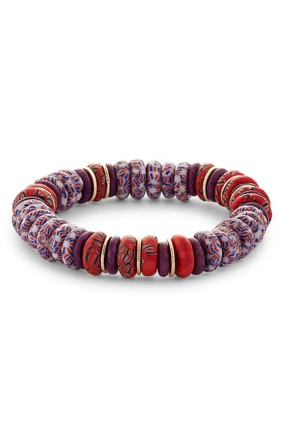 Shop Akola Miriam Stretch Bracelet In Purple Multi