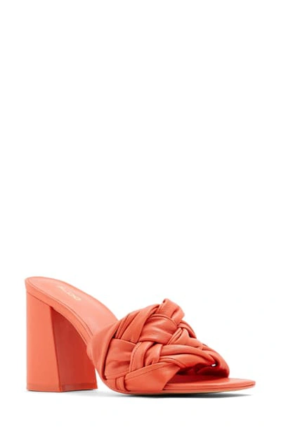 Shop Aldo Blakely Braided Slide Sandal In Bright Orange