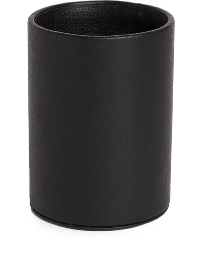 Shop Michaël Verheyden Leather Pen Pot In Black