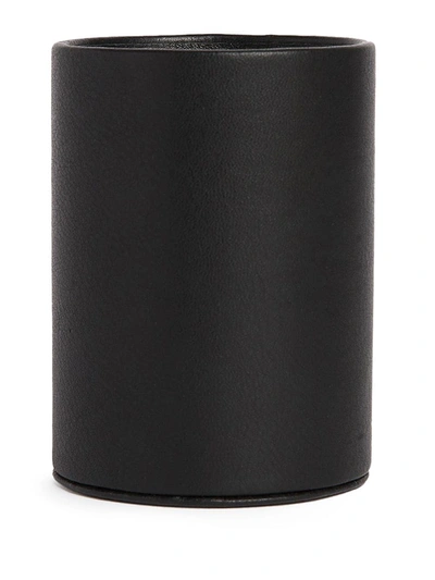 Shop Michaël Verheyden Leather Pen Pot In Black