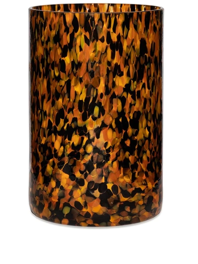 Shop Stories Of Italy Macchia Leopard Vase (20cm) In Black