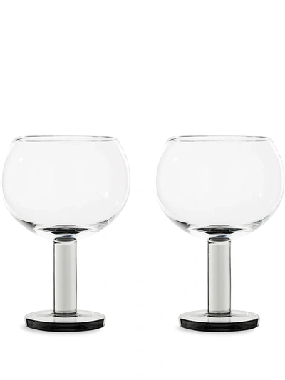 Shop Tom Dixon Puck Balloon Wine Glasses (set Of 2) In White