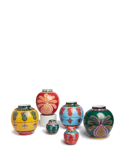 La Doublej Big Pineapple Bubble Vase In Blue