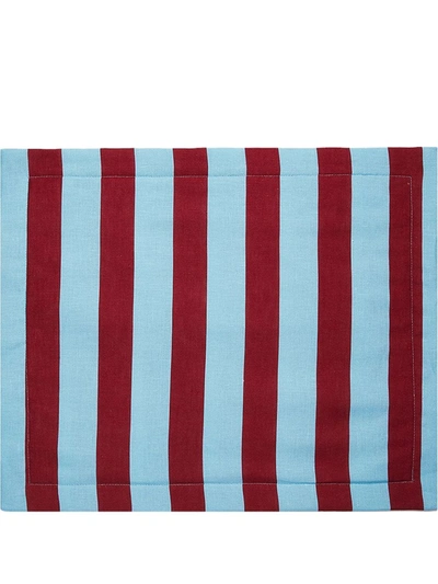 La Doublej Stripe-print Tablemats (set Of 2) In Red