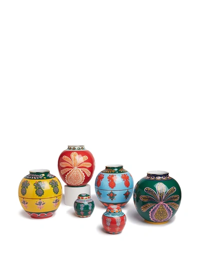 La Doublej X Ancap Medium Bubble Vase - Big Pineapple Verde In Green