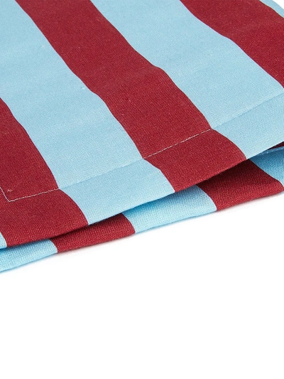 Shop La Doublej Stripe-print Tablemats (set Of 2) In Red