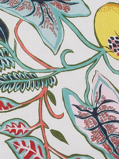 La Doublej Botanical Print Tablemats (set Of 2) In White