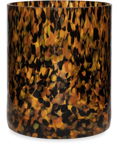 Shop Stories Of Italy Macchia Leopard Vase (15cm) In Black