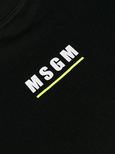 Shop Msgm Logo Print Sweatshirt In Black