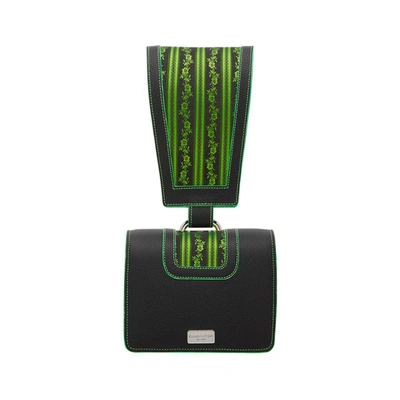 Shop Chiara Daverio Glo Glon In Black And Green