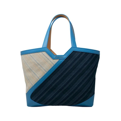 Shop Athison Andolla In Blue And Natural