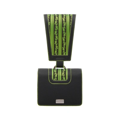 Shop Chiara Daverio Glo Glon In Black And Lime