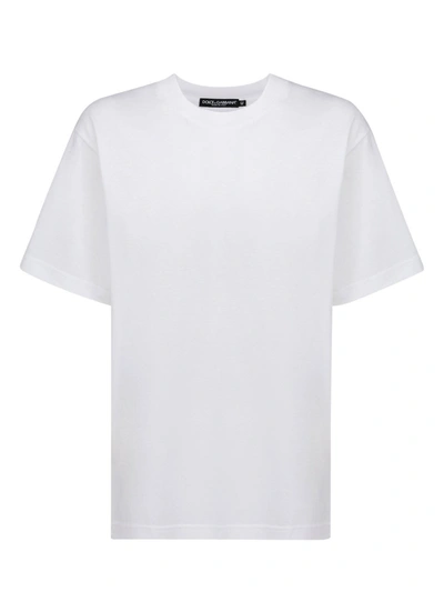 Shop Dolce & Gabbana Rear Logo Embroidery T-shirt In White