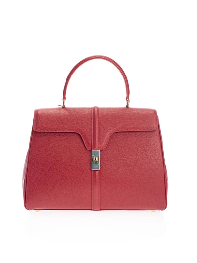 Shop Celine Handbag In Red