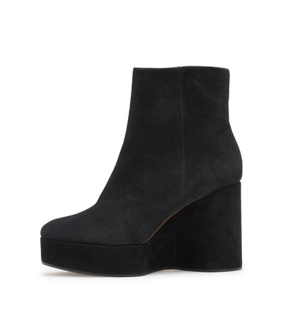 Shop Clergerie Belen Suede Wedge Booties In Black