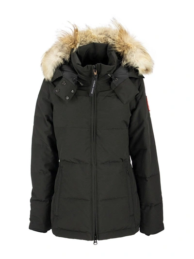 Shop Canada Goose Chelsea Water Repellent Fur Trim Down Jacket In Black