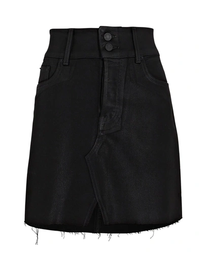 Shop Grlfrnd Evie Denim Mini Skirt In Black