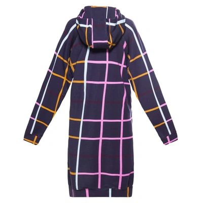 Shop Tomcsanyi Parad Hooded Sweatshirt Dress 'checked' In Multicolour