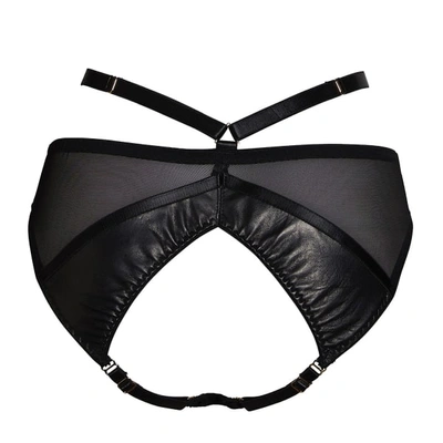 Something Wicked Mia Open Back Leather Ouvert Brief In Ouvert