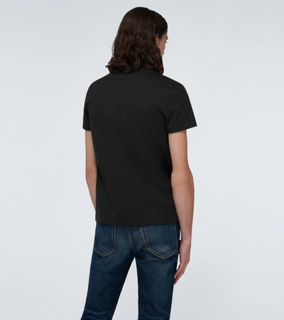 Shop Tom Ford Marl Jersey V-neck T-shirt In Black
