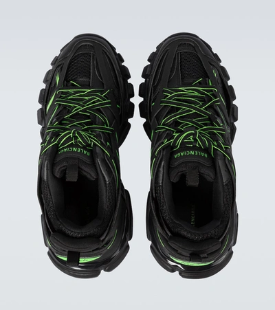 Balenciaga Black & Green Track Sneakers | ModeSens