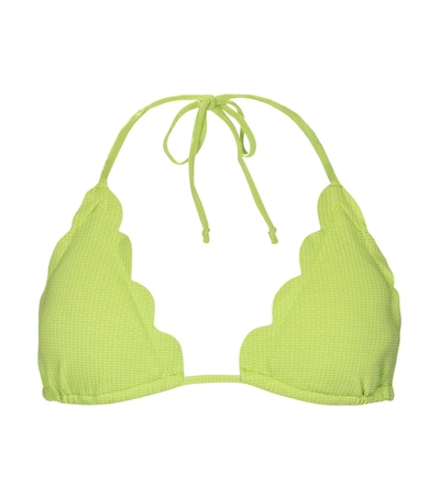 Shop Marysia Broadway Bikini Top In Green