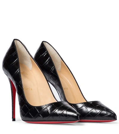 Shop Christian Louboutin Pigalle Follies 100 Leather Pumps In Black