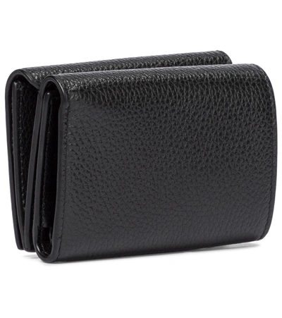 Shop Balenciaga Neo Classic City Mini Leather Wallet In Black