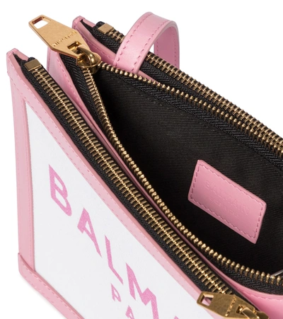 Shop Balmain B-army Crossbody Bag In Pink