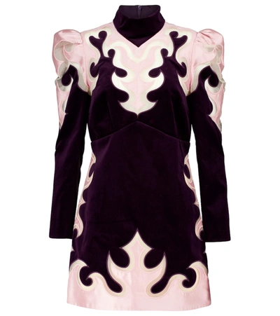 Shop Zimmermann Ladybeetle Mystic Velvet Minidress In Purple