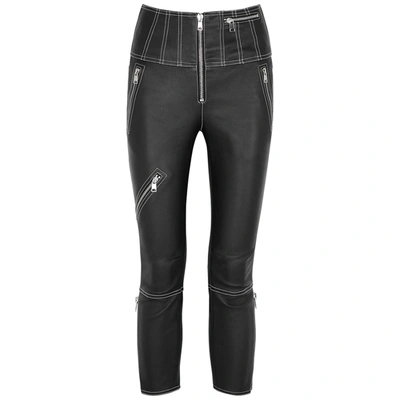 Shop Alexander Mcqueen Black Skinny Leather Trousers