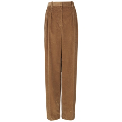 Shop The Row Chandler Brown Wide-leg Corduroy Trousers In Camel