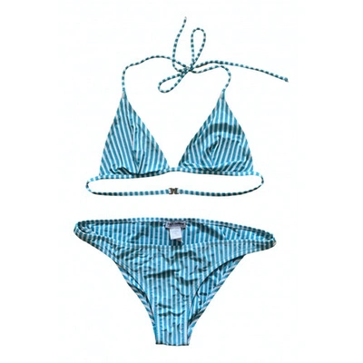 Pre-owned Dolce & Gabbana Two-piece Swimsuit In Turquoise