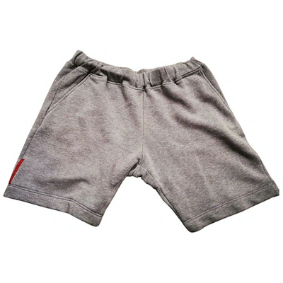 Pre-owned Prada Grey Cotton Shorts